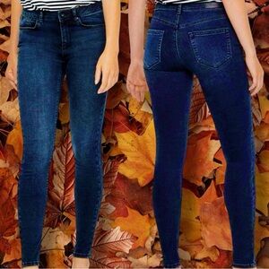 NWT Vero Moda ‘VMLux Mr. Super Slim Jeans’ in Dark Blue Denim “BlackBlue” Sz XXS